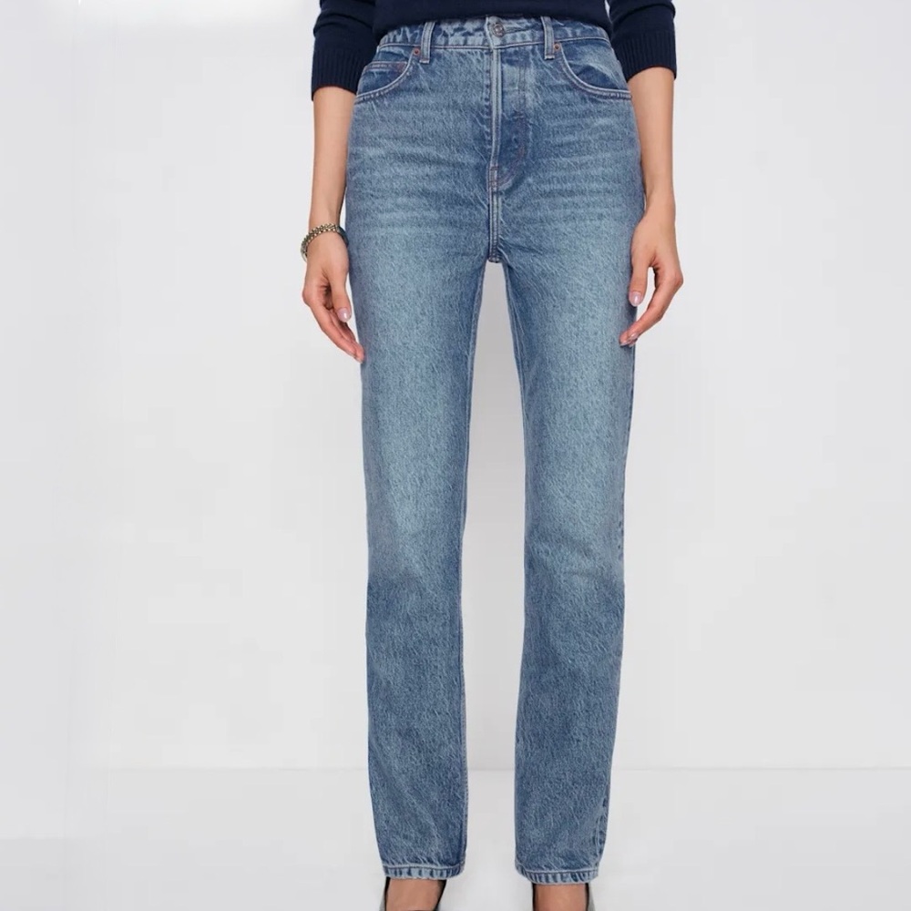 Reformation Jeans Cynthia High Rise Straight Jeans Size 26 Colorado Wash Blue